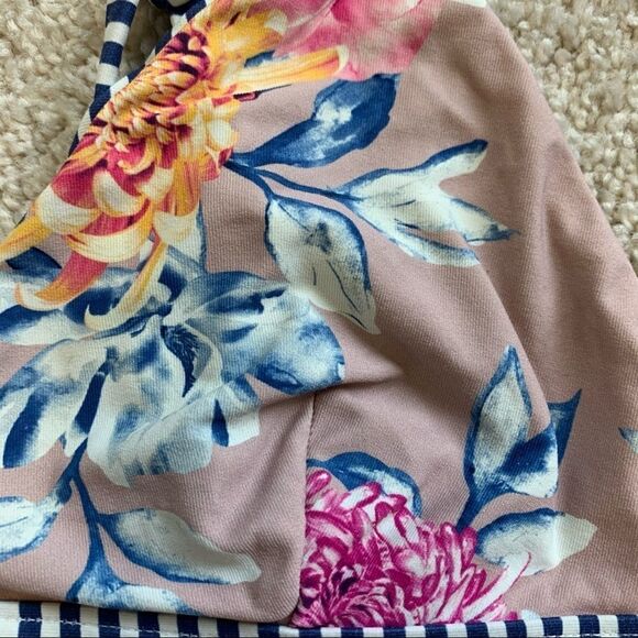 RIPCURL reversible floral striped bikini Sz S - Picture 4 of 6